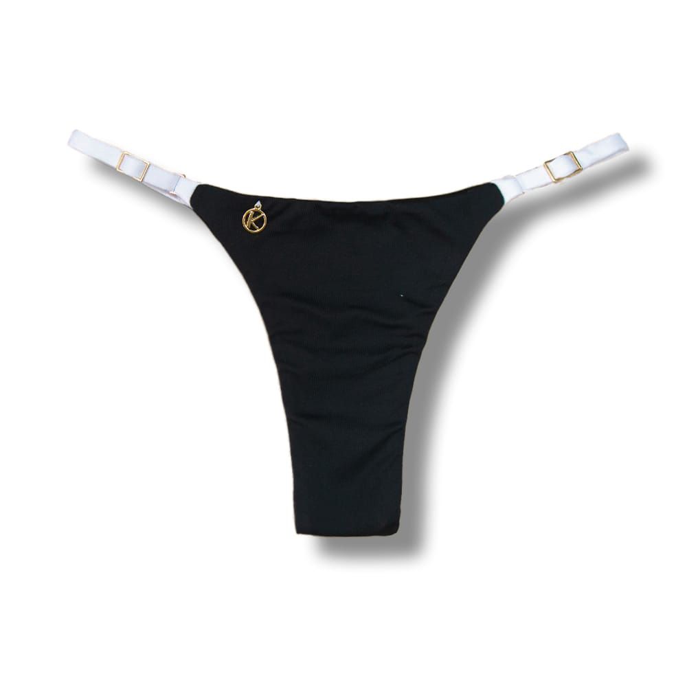 Tanga Mia White and Black con color Blanco | Tira Fina Ajustable