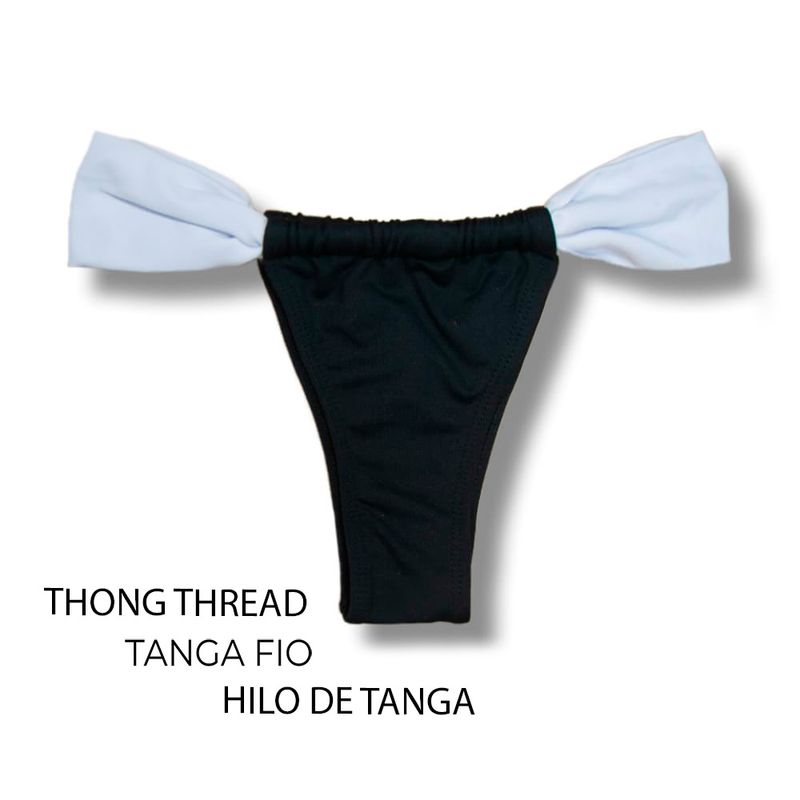 Slide Bikini Bottom | Black and White Print | Gali Tanga | KiniBi