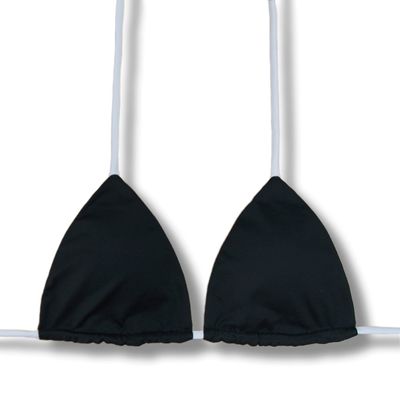 Top Lua White and Black | Reversible Blanco | Triángulo con Relleno