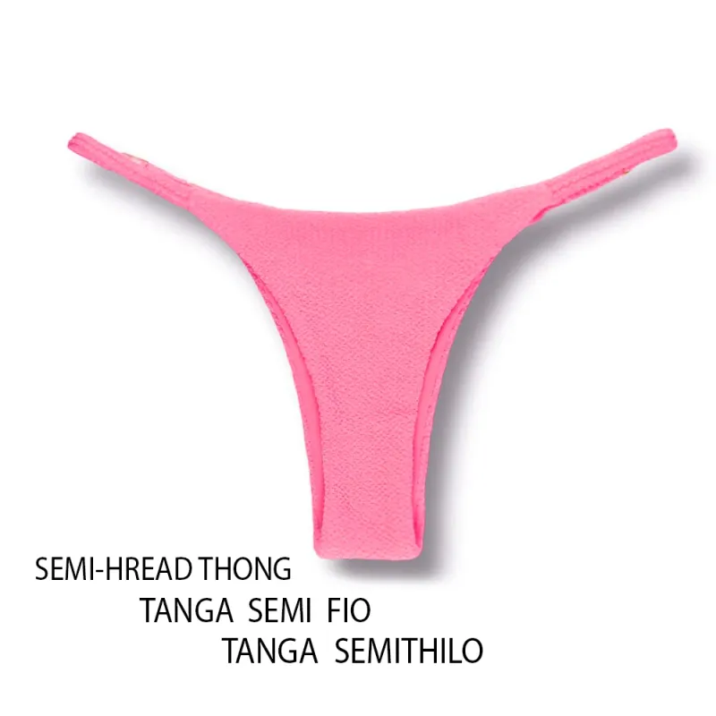 Adjustable Thin Strap Bikini Bottom | Blush Print | Mia Tanga | KiniBi