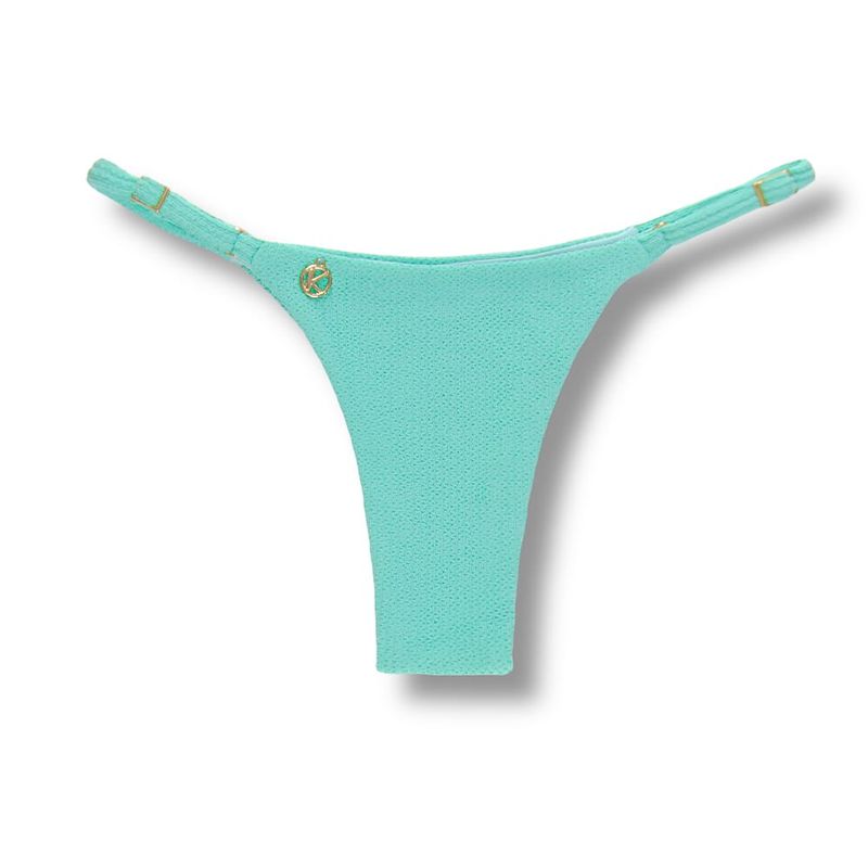 Adjustable Thin Strap Bikini Bottom | Brazilian Bikini | Mint Print | Mia Tanga | KiniBi
