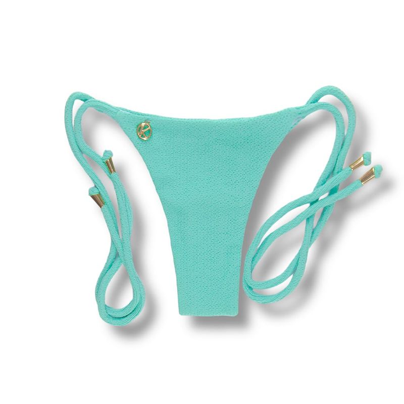 Thin Side Tie Bikini Bottom | Brazilian Bikini | Mint Print | Cora Bottom KiniBi