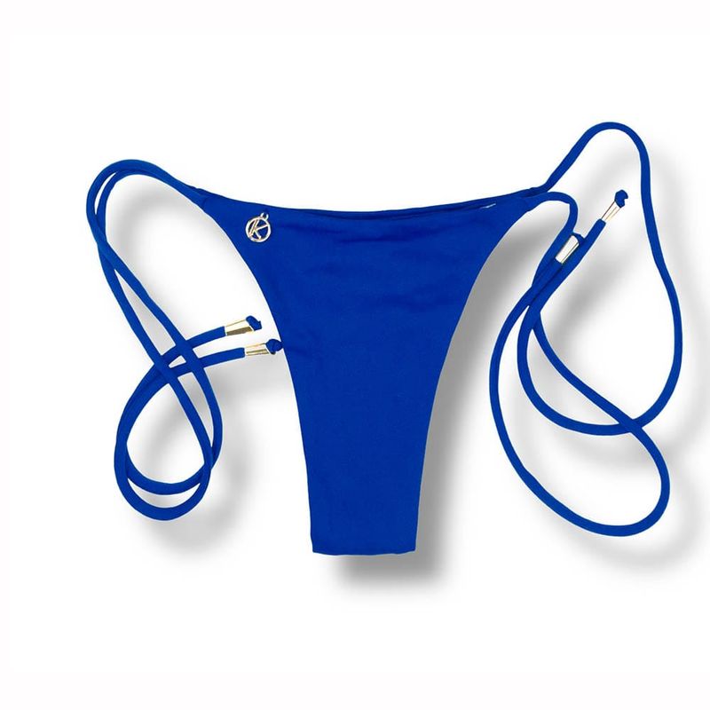 Thin Side Tie Bikini Bottom | Brazilian Bikini | Cobalt Blue Print | Cora Bottom KiniBi