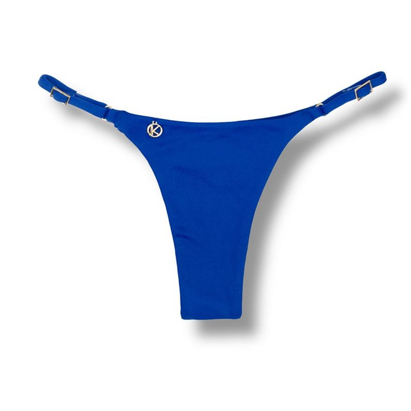 Adjustable Thin Strap Bikini Bottom | Brazilian Bikini| Cobalt Blue Print | Mia Bottom KiniBi