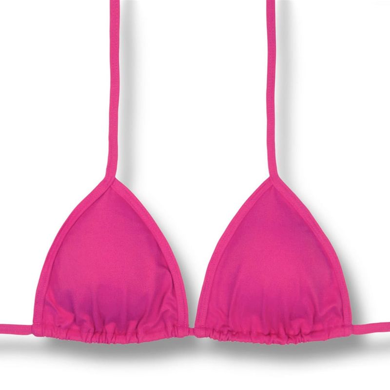 Slide Triangle Bikini Top | Brazilian Style | Pink Print | Mara Top KiniBi