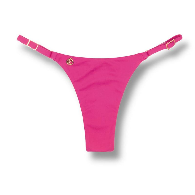 Adjustable Thin Strap Bikini Bottom | Brazilian Bikini | Pink Print | Mia Tanga | KiniBi