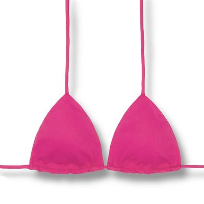 Reversible Triangle Bikini Top | Brazilian Bikini | Pink Print | Lua Top KiniBi