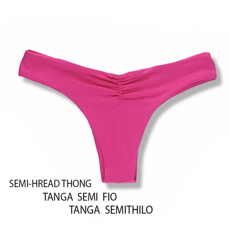 Ruched Bikini Bottom | Pink | Isa Tanga | KiniBi