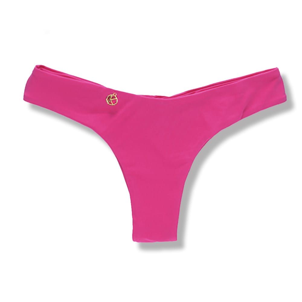 Ruched Bikini Bottom | Brazilian Bikini | Pink Print | Isa Bottom KiniBi
