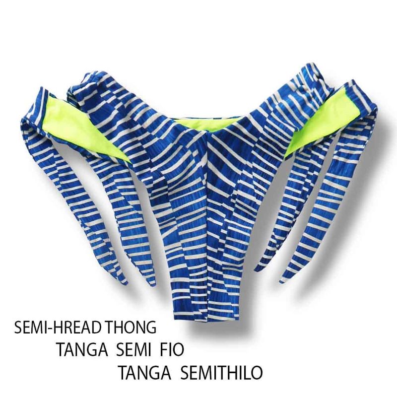 Wide Side Bikini Bottom | Floripa Print | Double String | Mora Tanga | KiniBi