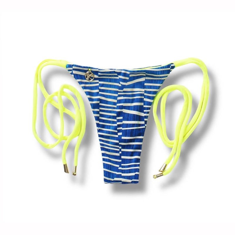 Cora Floripa Thong | Reversible Neon yellow | Thin Bow