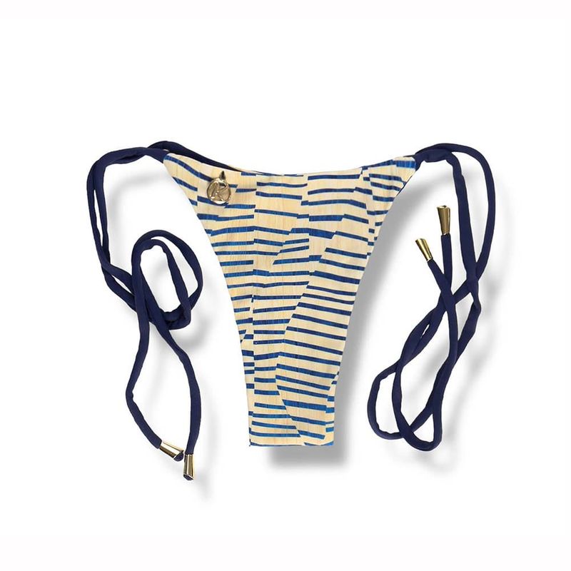 Thin Side Tie Bikini Bottom | Brazilian Bikini | Mareia Print | Cora Bottom KiniBi