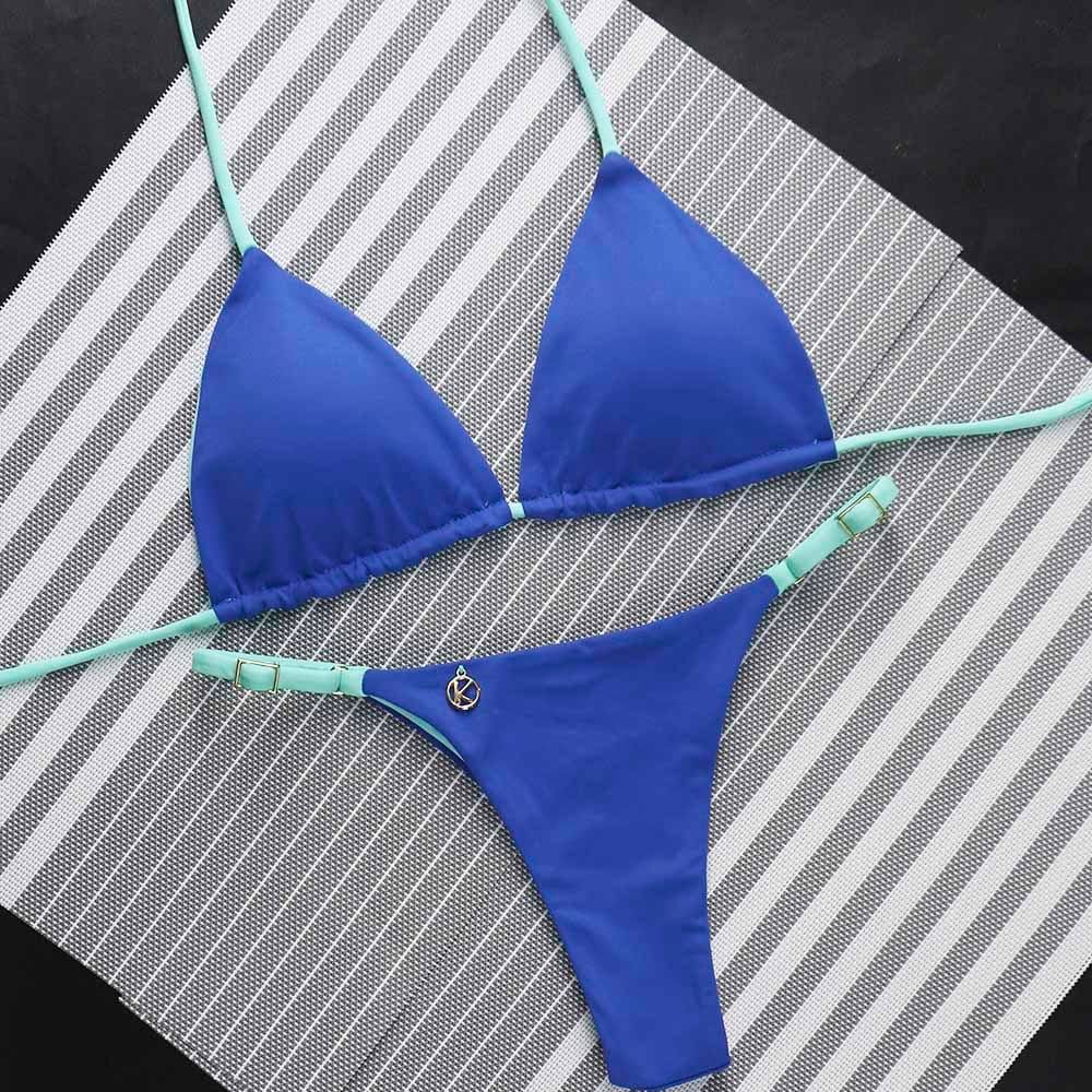 Cobalt Blue Bikini Set | Lua Top + Mia Thong