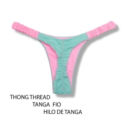 Mint Green with Yogurt Pink Bikini Set | Mila Top + Flora Thong