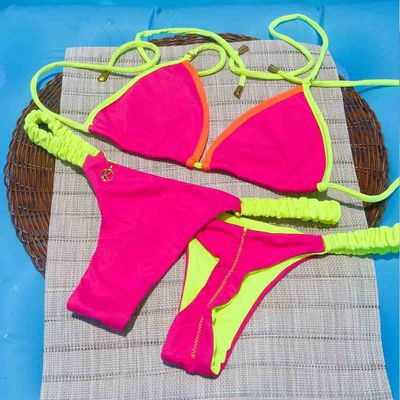 Pink Twist Bikini Set | Mila Top + Flora Thong