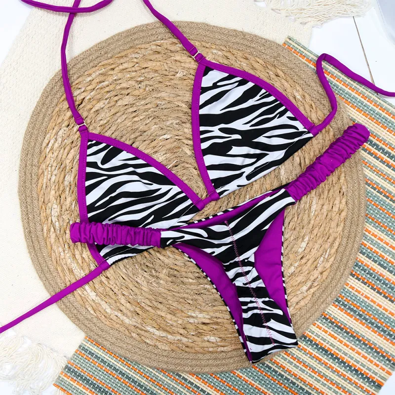 Zebra Bikini Set | Mila Top + Flora Thong