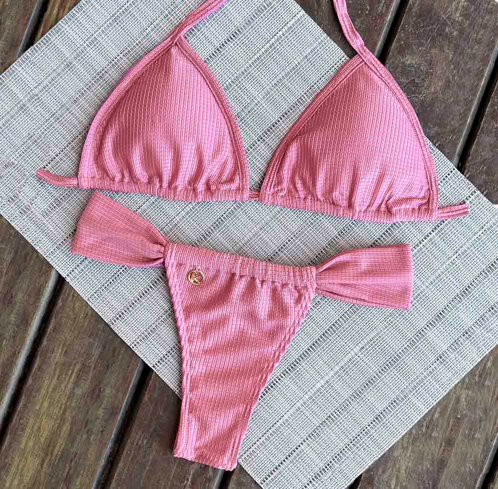Bikini Set | Triangle Top, Slide Bikini Bottom  | Brazilian Bikini | Safira Print | Mara &amp; Gali KiniBi