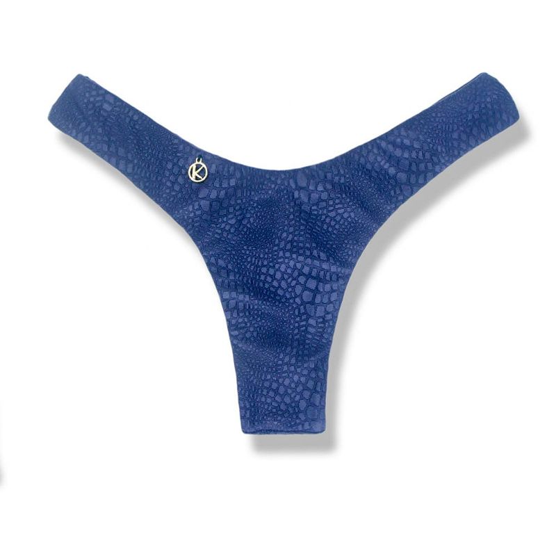 V-Cut Bikini Bottom | Brazilian Style | Croco Marine Print | Eva Bottom KiniBi