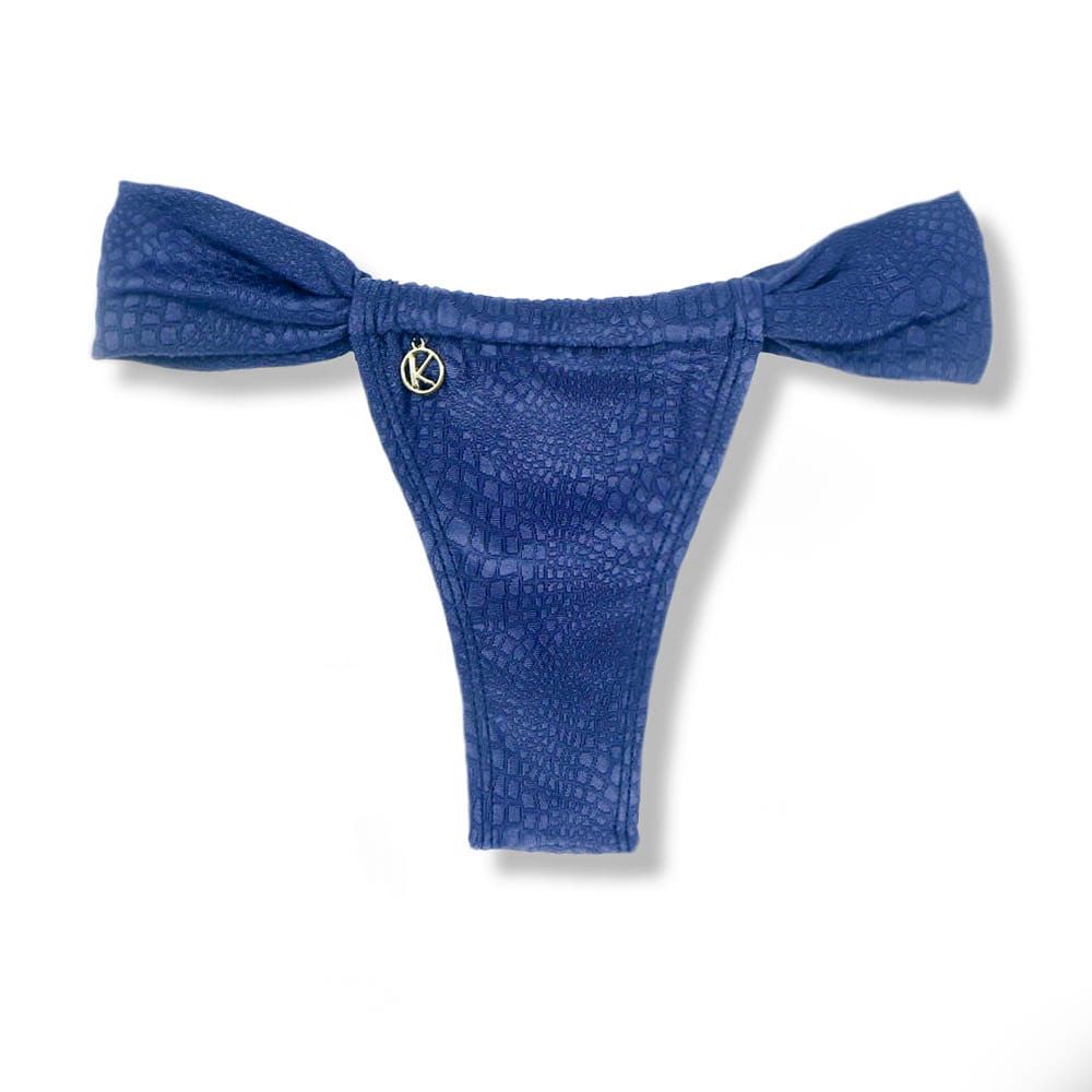 Slide Bikini Bottom | Brazilian Bikini | Croco Marine Print | Gali Bottom KiniBi