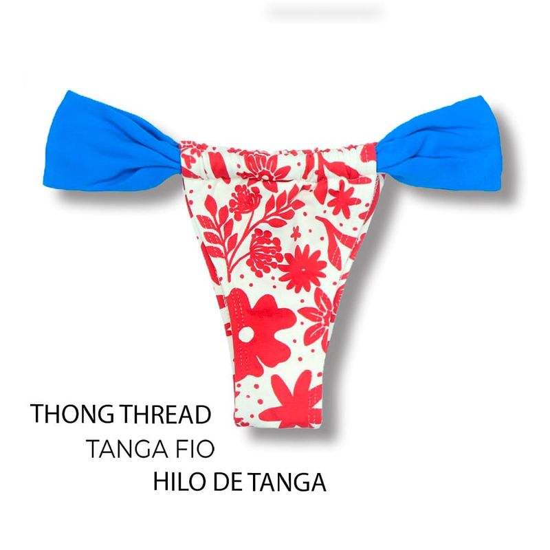 Slide Bikini Bottom | Scarlet Print | Gali Tanga | KiniBi