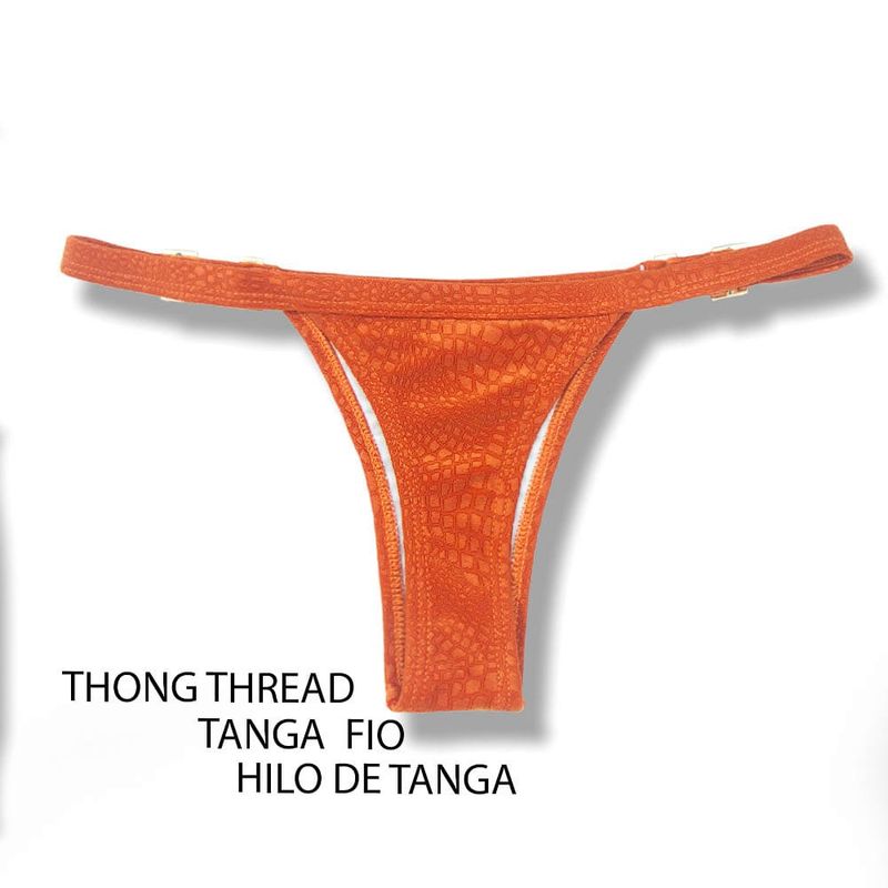 String Bikini Bottom | Croco Sunset | Fany Tanga | KiniBi
