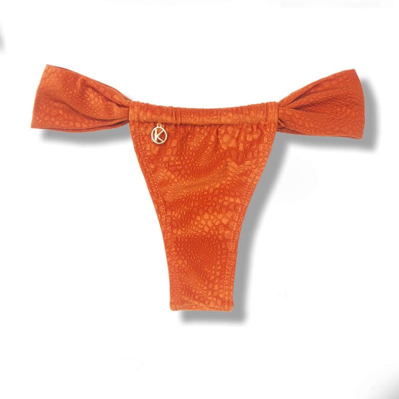 Slide Bikini Bottom | Brazilian Bikini | Croco Sunset Print | Gali Bottom KiniBi