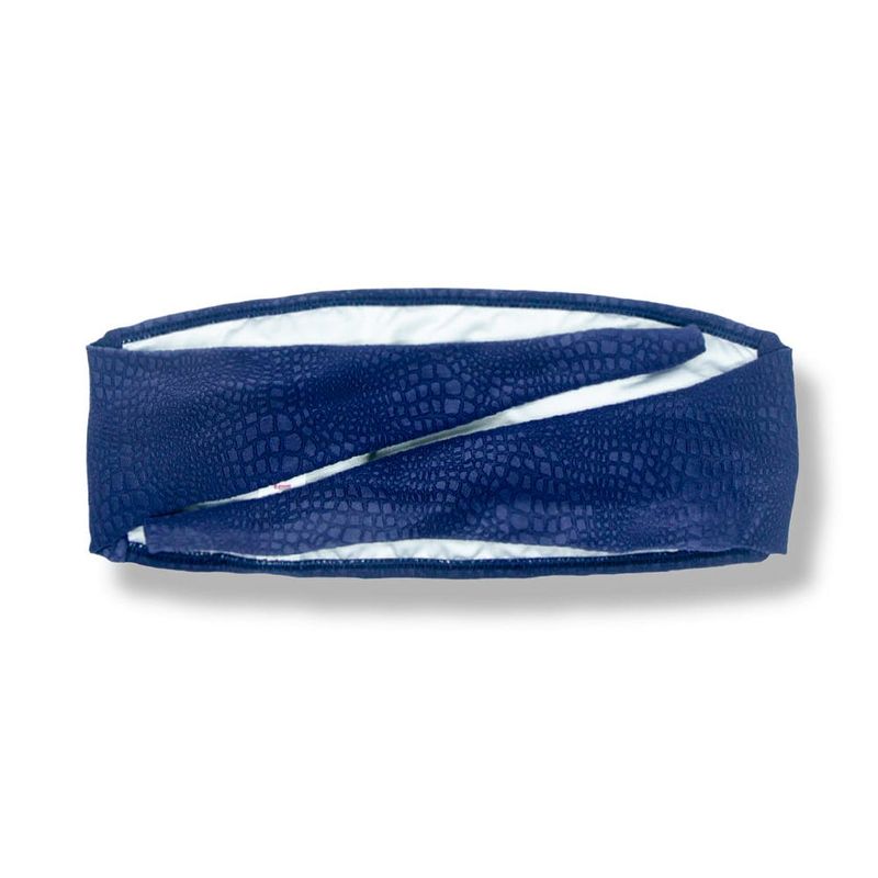 Croco Marine Bandeau Top | Back Tie Closure **