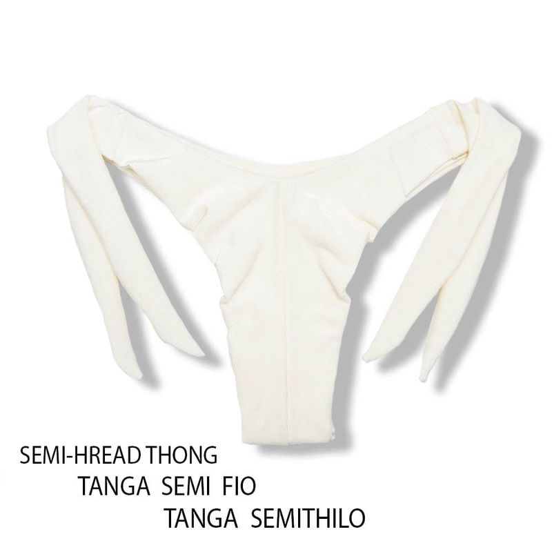 Wide Side Bikini Bottom | Pearl Print | Double String | Mora Tanga | KiniBi