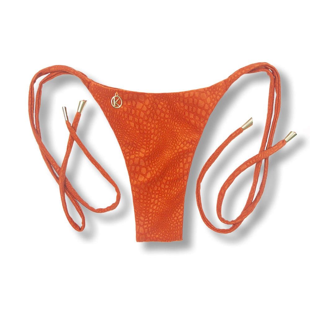 Thin Side Tie Bikini Bottom | Brazilian Bikini | Pearl Print | Cora Bottom KiniBi