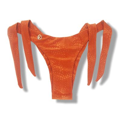 Tanga Laço Largo | Fio Duplo | Biquíni Brasileiro | Estampa Croco Sunset | Tanga Mora KiniBi