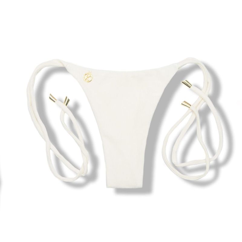 Thin Side Tie Bikini Bottom | Brazilian Bikini | Pearl Print | Cora Bottom KiniBi
