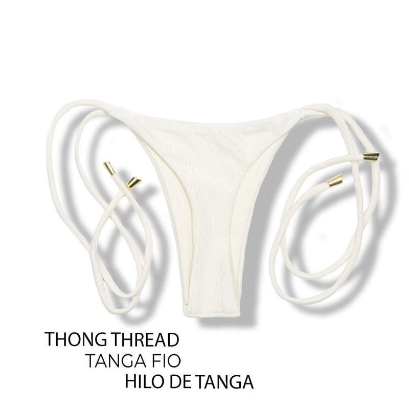 Thin Side Tie Bikini Bottom | Pearl Print | Cora Tanga | KiniBi