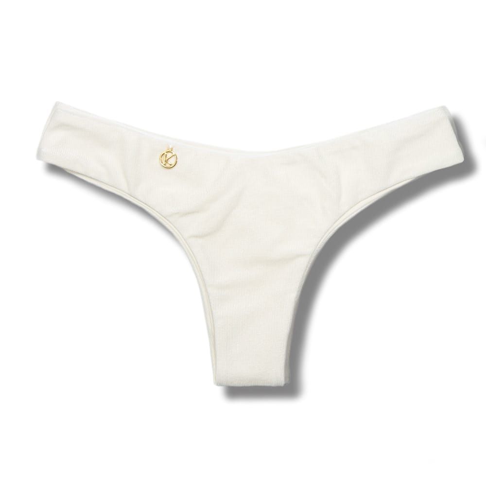 Ruched Bikini Bottom | Brazilian Bikini | Pearl Print | Isa Bottom KiniBi