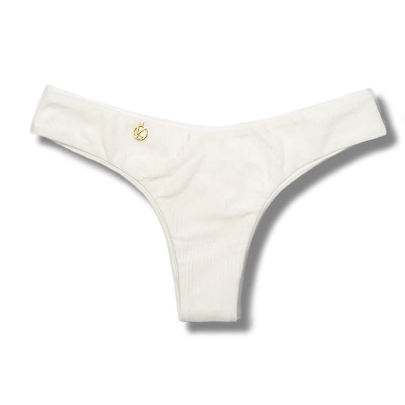 Ruched Bikini Bottom | Brazilian Bikini | Pearl Print | Isa Bottom KiniBi