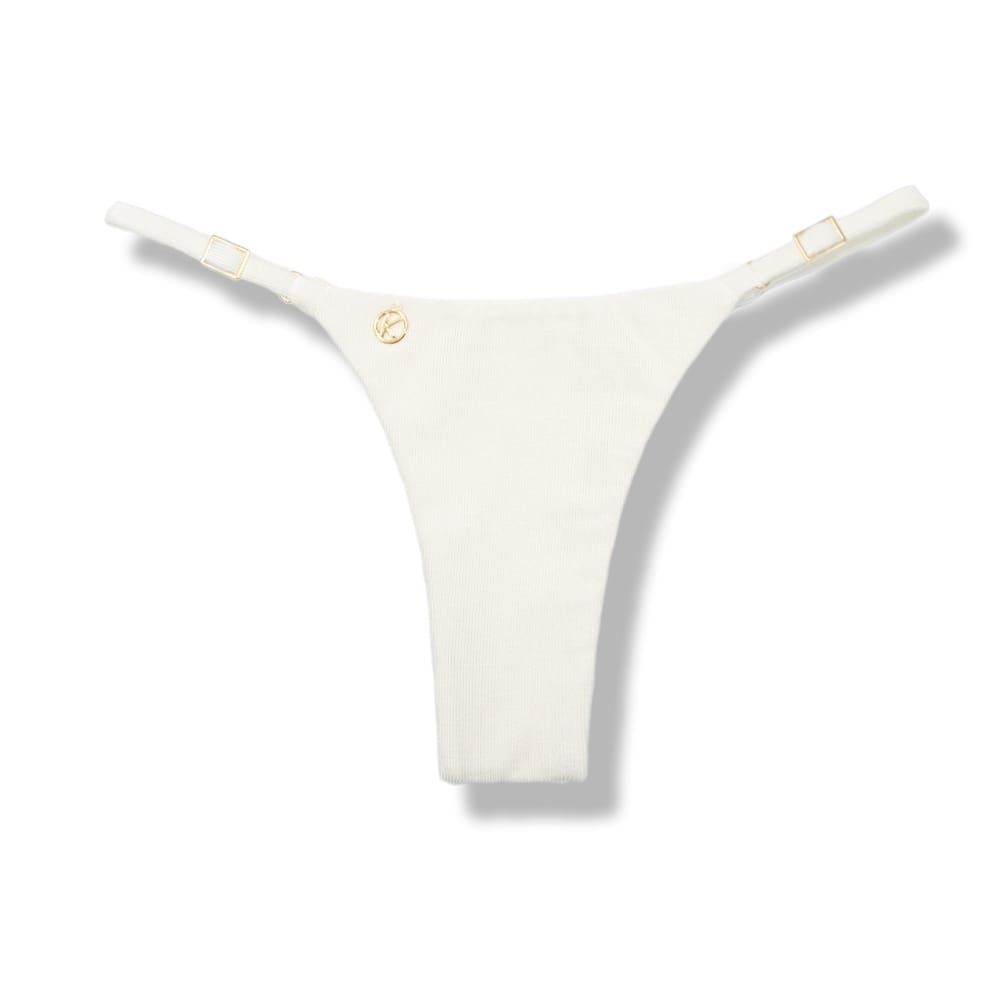 Adjustable Thin Strap Bikini Bottom | Brazilian Bikini| Pearl Print | Mia Bottom KiniBi