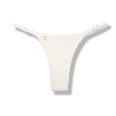 Adjustable Thin Strap Bikini Bottom | Brazilian Bikini| Pearl Print | Mia Bottom KiniBi