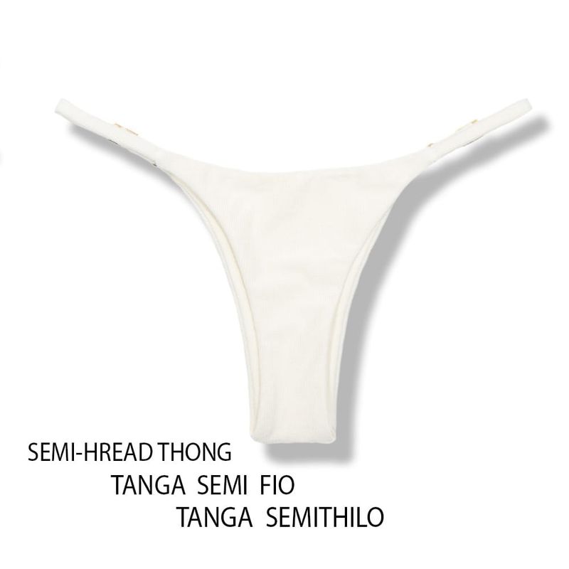 Adjustable Thin Strap Bikini Bottom | Pearl Print | Mia Tanga | KiniBi