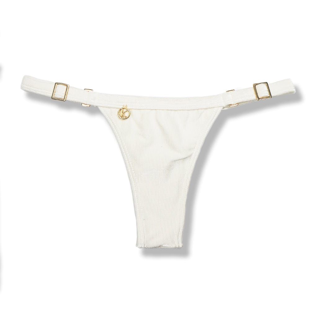 Tiny Thong Bikini Bottom | Brazilian Style | Pearl Print | Fany Bottom KiniBi