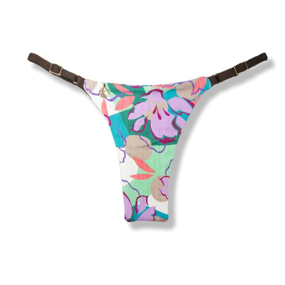 Mia Lilac with Brown Thong | Adjustable Thin Strap
