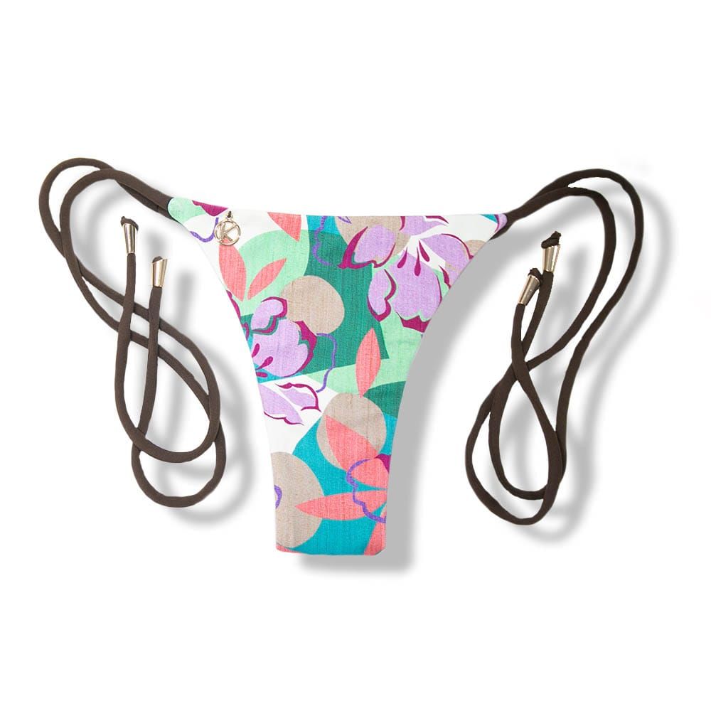 Cora Lilac Thong | Reversible Brown | Thin Bow