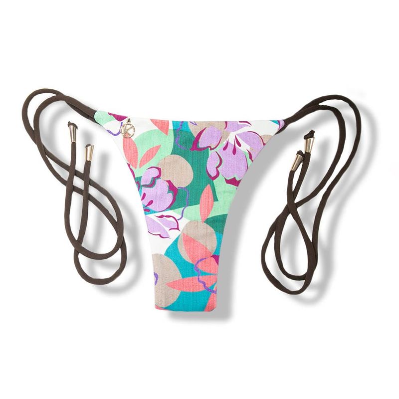 Cora Lilac Thong | Reversible Brown | Thin Bow