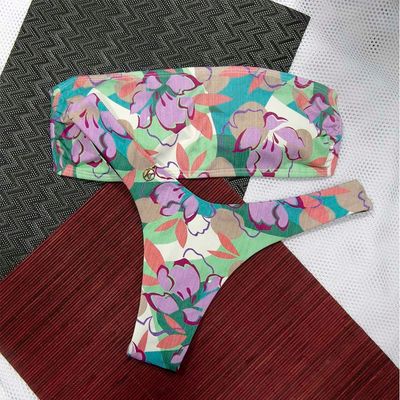 Lilac Bikini Set | Top Bandeau + Eva Thong