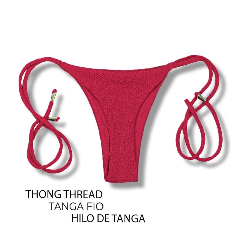 Thin Side Tie Bikini Bottom | Zinia Print | Cora Tanga | KiniBi