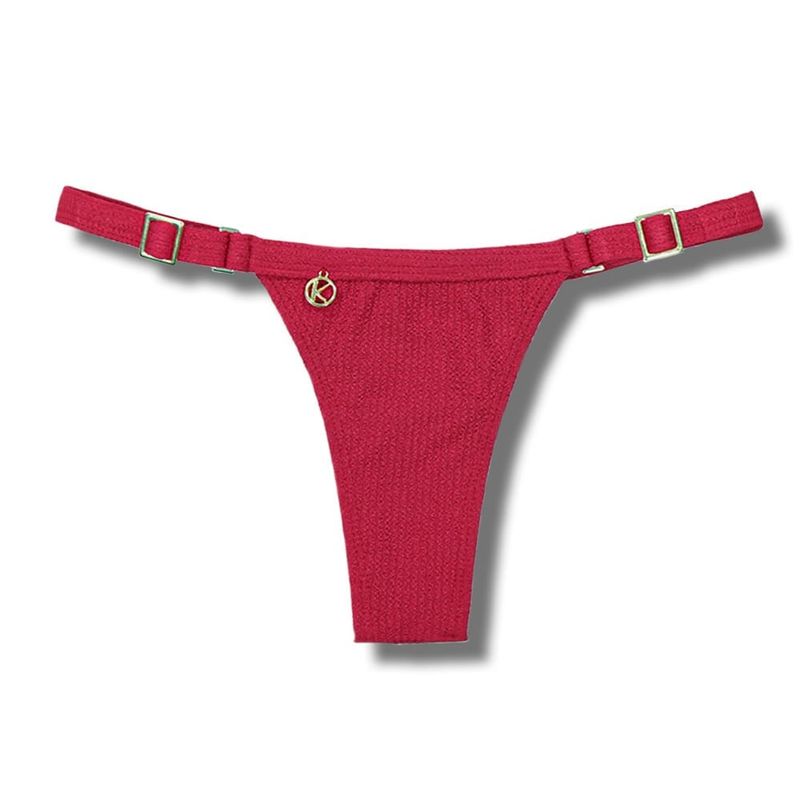 Tiny Thong Bikini Bottom | Brazilian Style | Zinia Print | Fany Bottom KiniBi