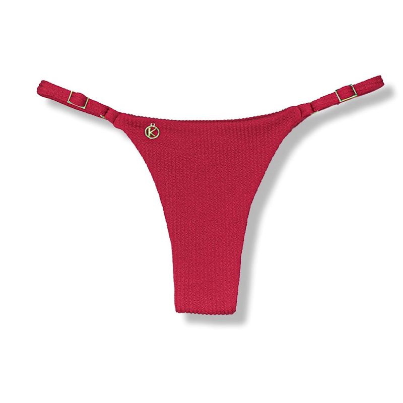 Adjustable Thin Strap Bikini Bottom | Brazilian Bikini| Zinia Print | Mia Bottom KiniBi
