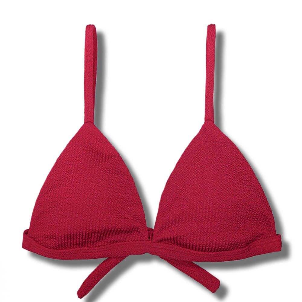 Fixed Triangle Bikini Top | Adjustable Straps | Brazilian Bikini | Zinia Print | Jade Top KiniBi