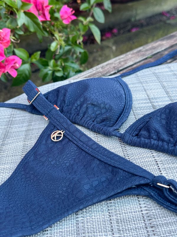 Conjunto Crocô Marine | Top Mara + Tanga Fany