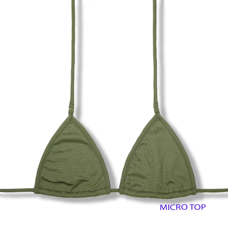 Top Mila Verde Oliva | Top Micro Cortinilla