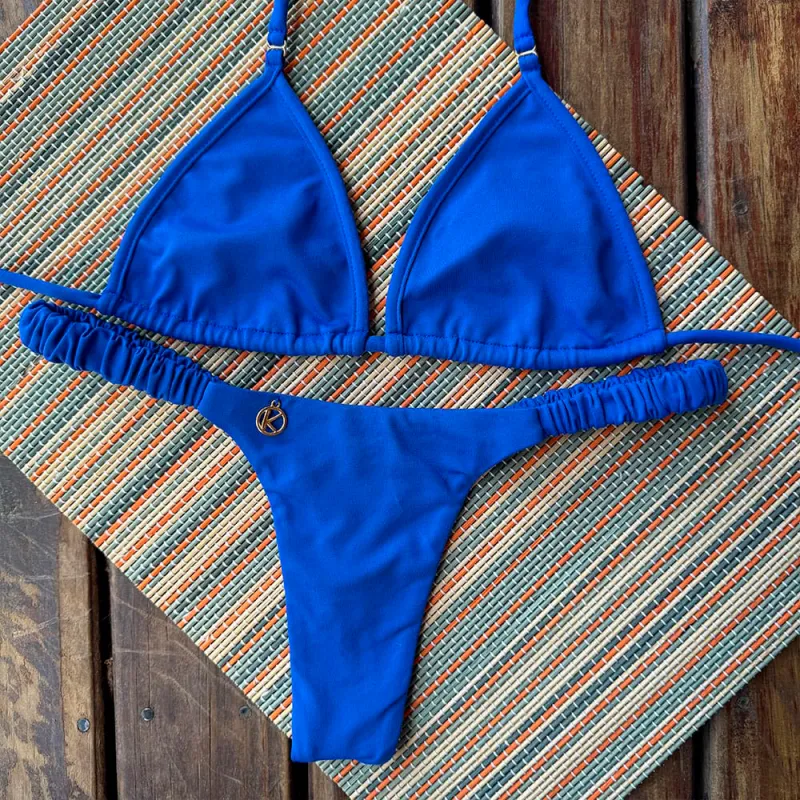 Cobalt Blue Bikini Set | Mila Top + Flora Bottom