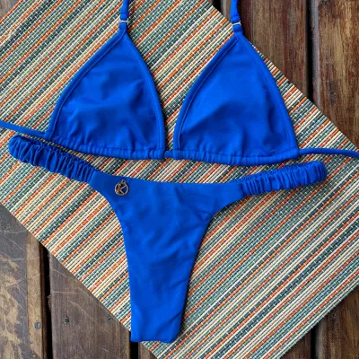 Cobalt Blue Bikini Set | Mila Top + Flora Bottom